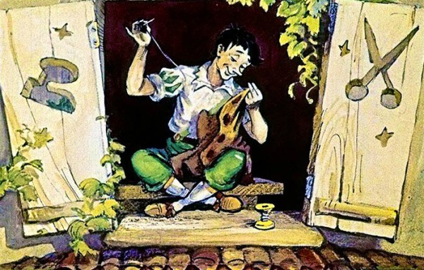 Хоробрий кравчик, Брати Ґрімм