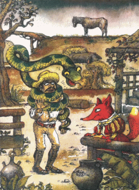 Як чоловік зі змією судився, кубинська казка