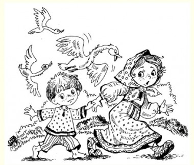 Гуси-лебеді, російська казка