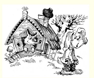 Лисиця, заєць і півник, російська казка