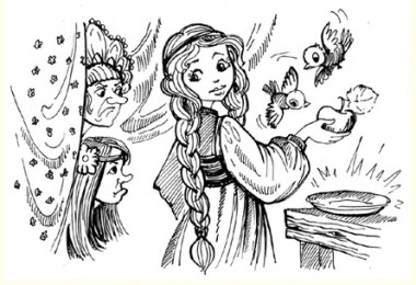 Срібне блюдечко і наливне яблучко, російська казка